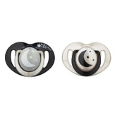 Mamajoo Sterilizasyon & Saklama Kutulu Black & Pearl Desenli İkili Ortodontik Emzik Gece & Gündüz / 12 Ay+ thumbnail 1