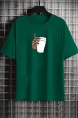 Unisex Tupac Coffee Baskılı T-shirt thumbnail 4