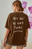 Unisex Hey you Baskılı T-shirt - 9