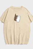 Unisex Tupac Coffee Baskılı T-shirt thumbnail 9