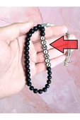 BAYSU İSMİNE ÖZEL TESBİH KİŞİSELLEŞTİRİLEBİLİR HEDİYE KÜRE KESİM MAT SİYAH TESPİH İ-160 - 2