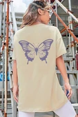 Unisex Butterfly Baskılı T-shirt thumbnail 2