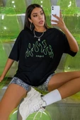Green Angel Baskılı T-shirt thumbnail 2