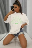 Green Angel Baskılı T-shirt thumbnail 4