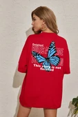 Unisex Kelebek Sırt Baskılı T-shirt - 5