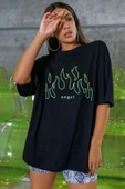 Green Angel Baskılı T-shirt thumbnail 3