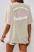 Unisex California Baskılı T-shirt - 1