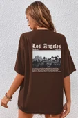 Unisex Los Angles Tasarım Tshirt - 7