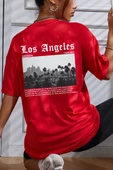 Unisex Los Angles Tasarım Tshirt - 3
