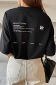 Unisex Life Baskılı T-shirt - 1