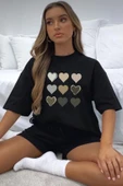 Kalp Baskı Şort Takım thumbnail 2