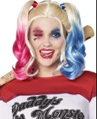 Suicide Squad Harley Quinn Kostüm Peruk - 1