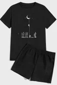 Uzay Baskılı Baskı Şort Takım thumbnail 1