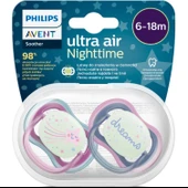 Philips Avent Ultra Air Night Karanlıkta Parlar Gece Emziği 6-18 ay Kız thumbnail 2