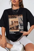 Unisex Brooklyn Baskılı Tasarım Tshirt - 2