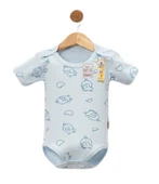 civcivli erkek bebek body pamuklu çıtçıtlı body thumbnail 1