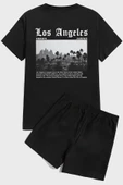 Los Angles Baskı Şort Takım - 1