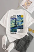 Unisex Van Gogh Baskılı Oversize Tshirt thumbnail 3
