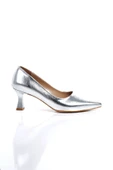 Kandy Gümüş Abiye Ayakkabı Kısa Topuklu Stiletto thumbnail 4