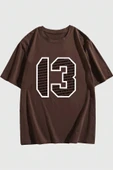 Erkek 13 Baskılı Oversize Tshirt - 1