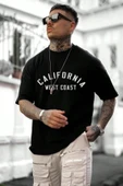 Unisex West Coast Baskılı Oversize Tshirt - 1