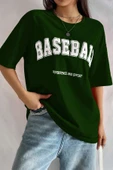Unisex Baseball Baskılı Oversize Tshirt thumbnail 9
