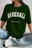 Unisex Baseball Baskılı Oversize Tshirt thumbnail 8