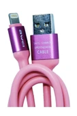 Cl-80 Lightning 1 Metre Hızlı Şarj Ve Data Kablo - Pembe - 2