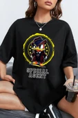 Unisex Special Agent Baskılı Oversize Tshirt - 3