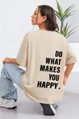 Unisex Sırt Baskılı Do What Oversize Tshirt thumbnail 8