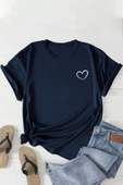Unisex Hearts Baskılı Tasarım Tshirt thumbnail 8