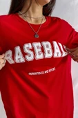 Unisex Baseball Baskılı Oversize Tshirt thumbnail 6