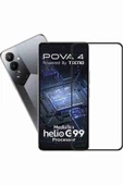 Tecno Pova 4 Uyumlu Tam Kapatan Şeffaf Esnek Seramik Kırılmaz Nano Cam Ekran Koruyucu thumbnail 1