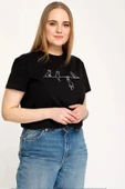 Unisex Kedi Baskılı Oversize Tshirt - 5