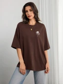 Nature Blossom Baskılı Unisex Oversize Tshirt thumbnail 1
