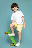 Çocuk 2'li Pamuklu Rahat Kalıp Tshirt - 9
