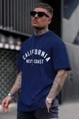 Unisex West Coast Baskılı Oversize Tshirt - 11