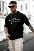 Unisex West Coast Baskılı Oversize Tshirt - 2