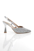 Paris Gümüş Cam Kırığı Abiye Ayakkabı Yüksek Topuklu Stiletto - 4