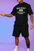 Unisex Holiday Baskılı Şort Takım thumbnail 4