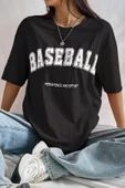 Unisex Baseball Baskılı Oversize Tshirt thumbnail 2