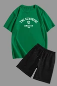 Unisex Sunshine Baskılı Şort Takım - 1