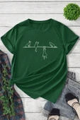 Unisex Kedi Baskılı Oversize Tshirt - 9
