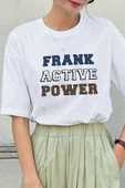 Unisex Frank Active Power Baskılı Oversize Tshirt - 1