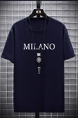Erkek Milano Baskılı Oversize Tshirt - 2