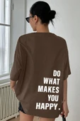 Unisex Sırt Baskılı Do What Oversize Tshirt thumbnail 1