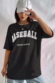 Unisex Baseball Baskılı Oversize Tshirt thumbnail 1