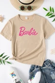 Çocuk Barbie Baskılı Pamuklu Tshirt - 5