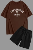 Unisex Sunshine Baskılı Şort Takım - 5