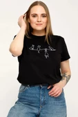 Unisex Kedi Baskılı Oversize Tshirt - 6
